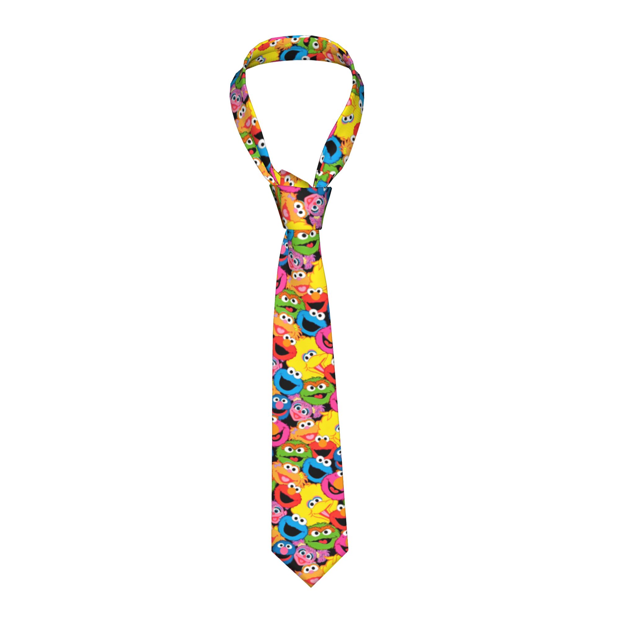 Men Accessories For Neck - Sesames Streets Cartoon Comedy Necktie 8