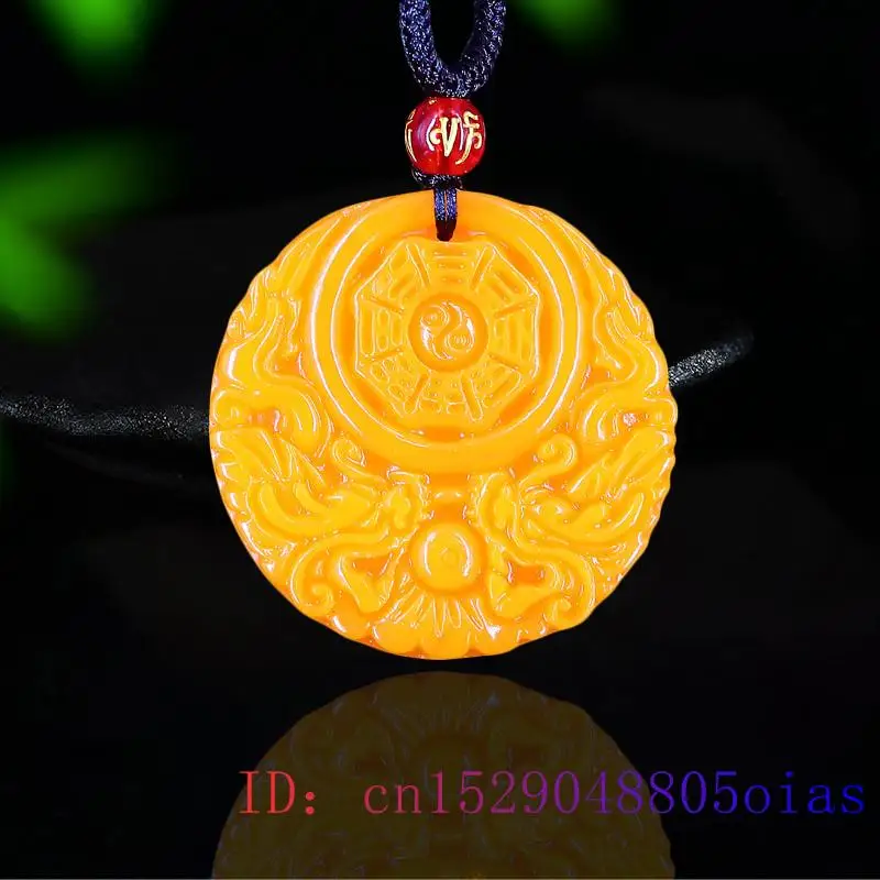 Men'S Yellow Accessories - Yellow Jade Dragon Pendant Gifts Men