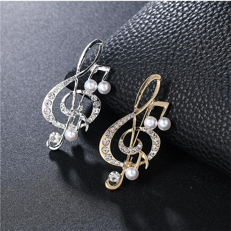 Men'S Accessories Gift Ideas - 1Pc Elegant Musical Note Brooches Stylish