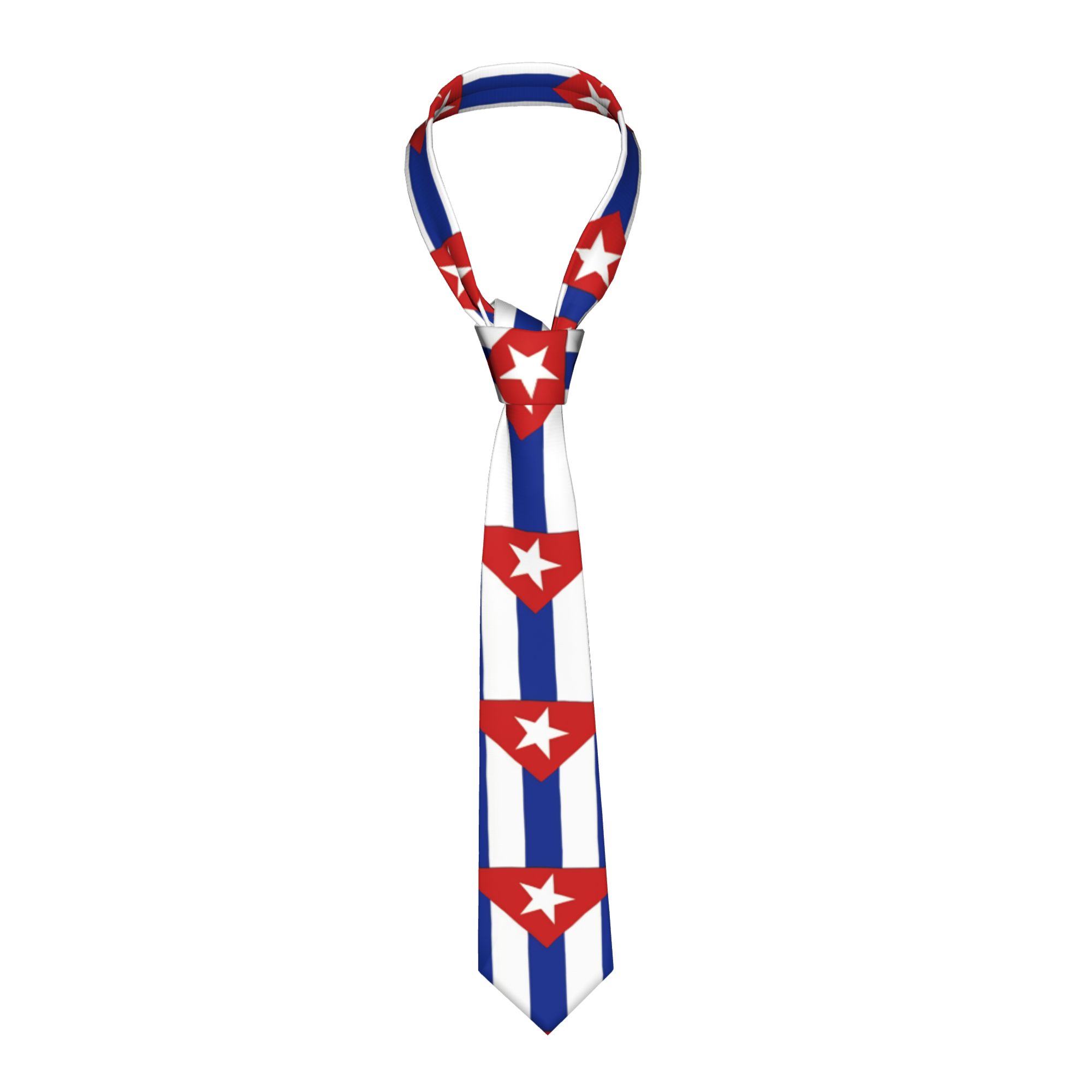 Men Accessories For Neck - Cuba National Flag Bold Design Tie