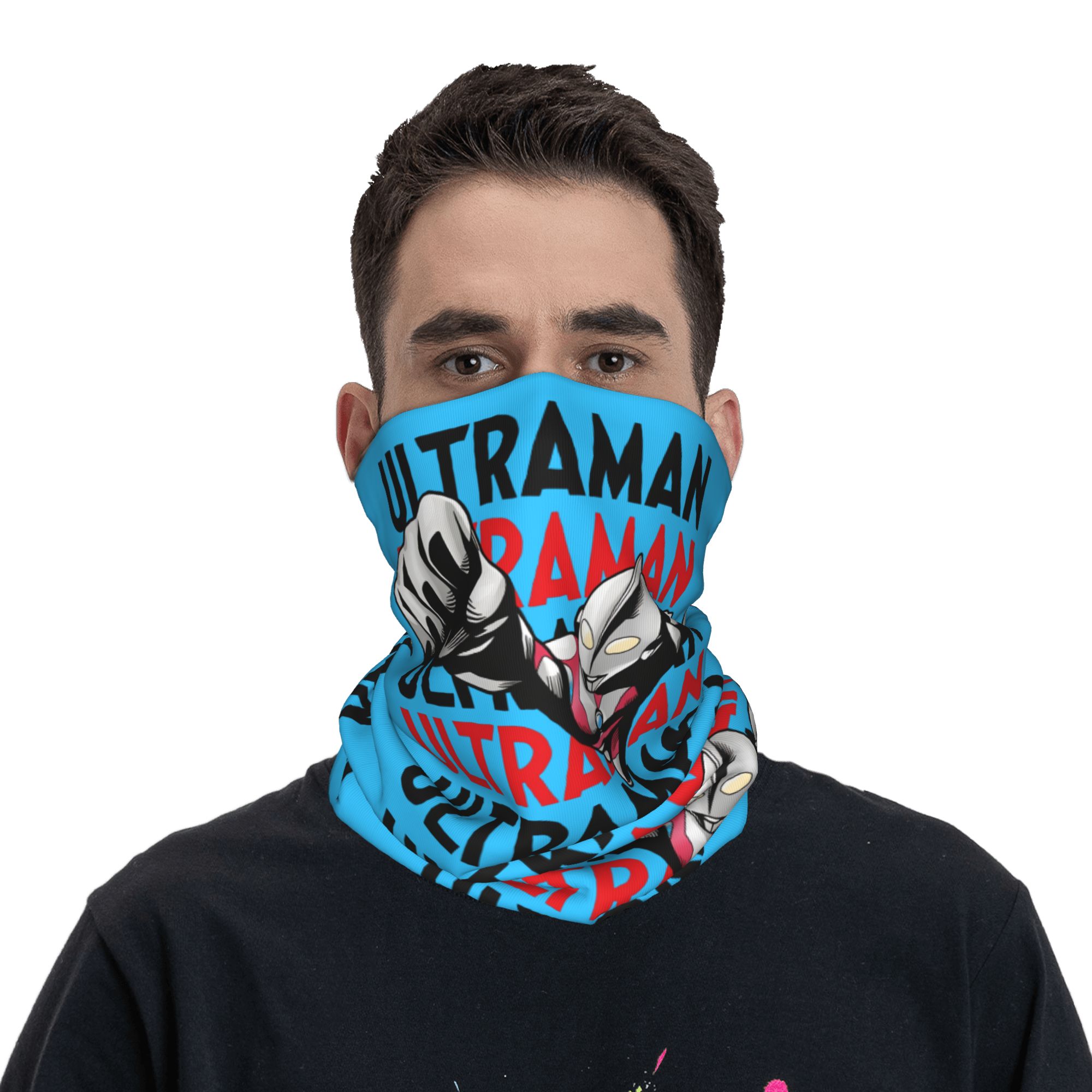 Men Accessories For Neck - Cartoon Ultraman Comics Bandana Neck Gaiter