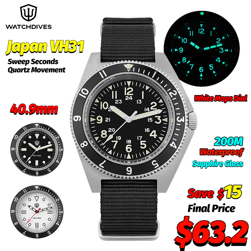 Young Men'S Accessories - Watchdives WD1972 Quartz Watch Sapphire Luminous