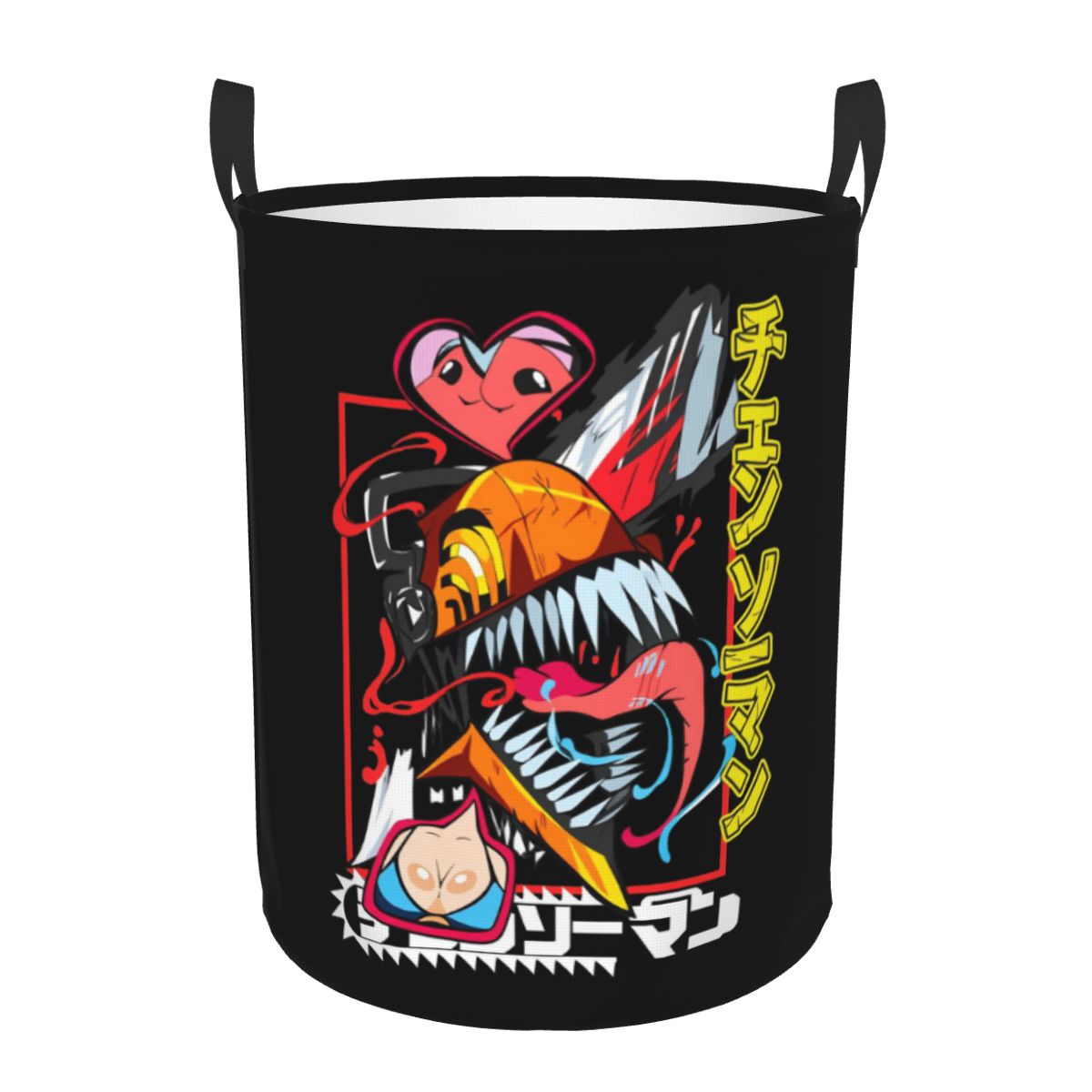 Men Accessories Hamper - Pochita Chainsaw Man Denji Laundry Basket