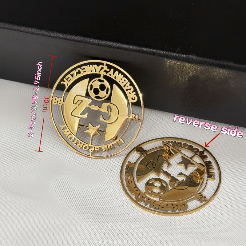 Custom Logo Brooch Simple Crea - Men Accessories Logo 评论和价格