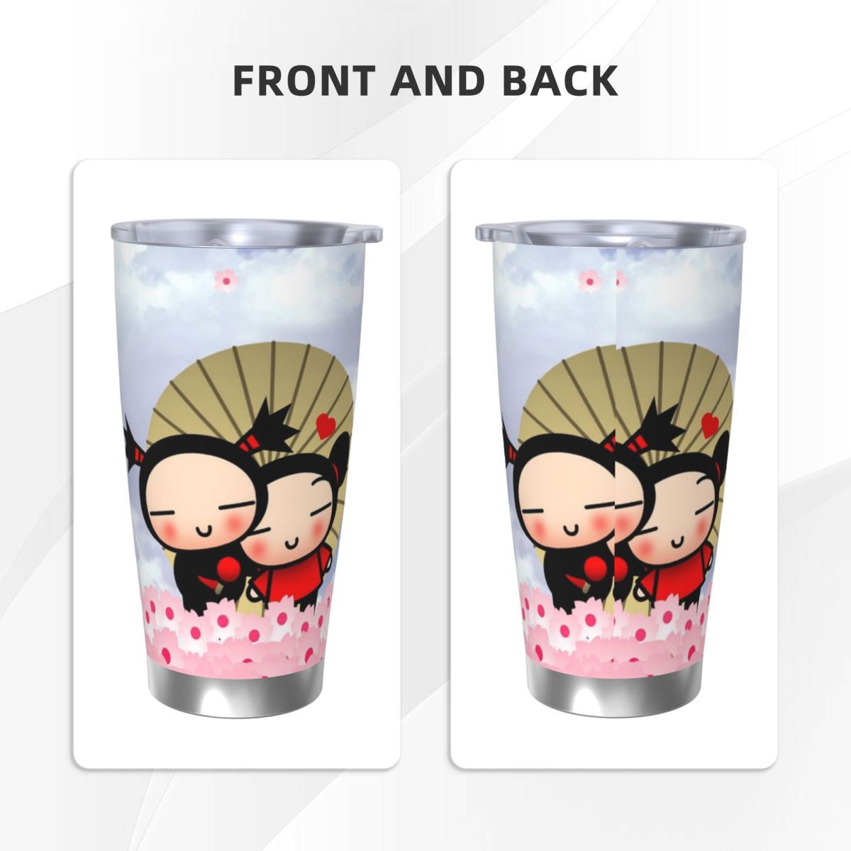 Cute Cartoon Pucca 20oz Stainl - Flask Stainless Steel 评论和价格