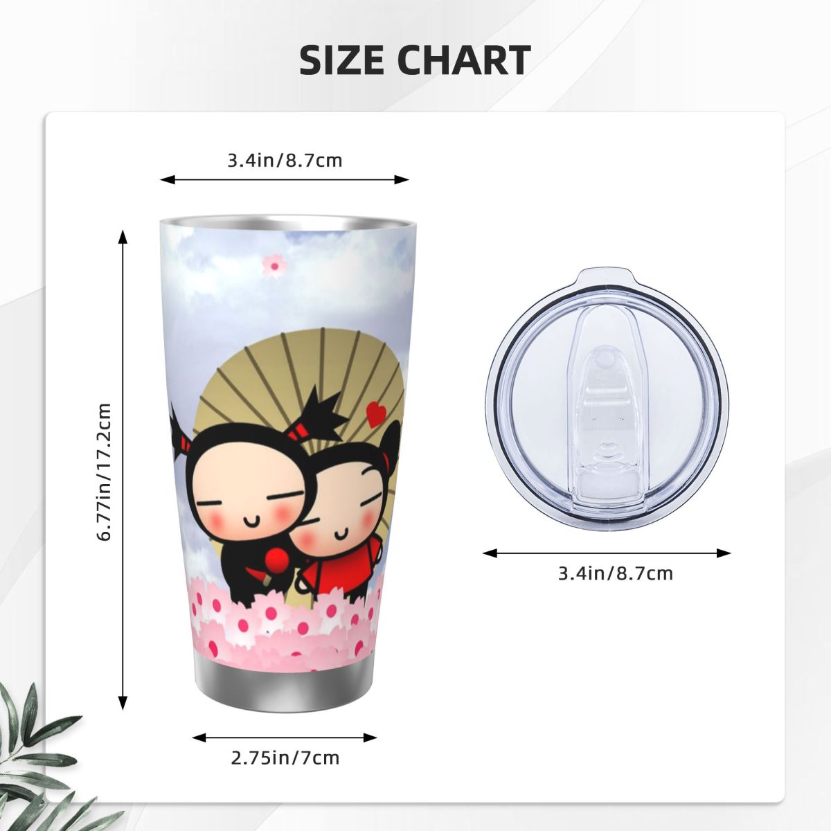 Cute Cartoon Pucca 20oz Stainl - Flask Stainless Steel 评论和价格