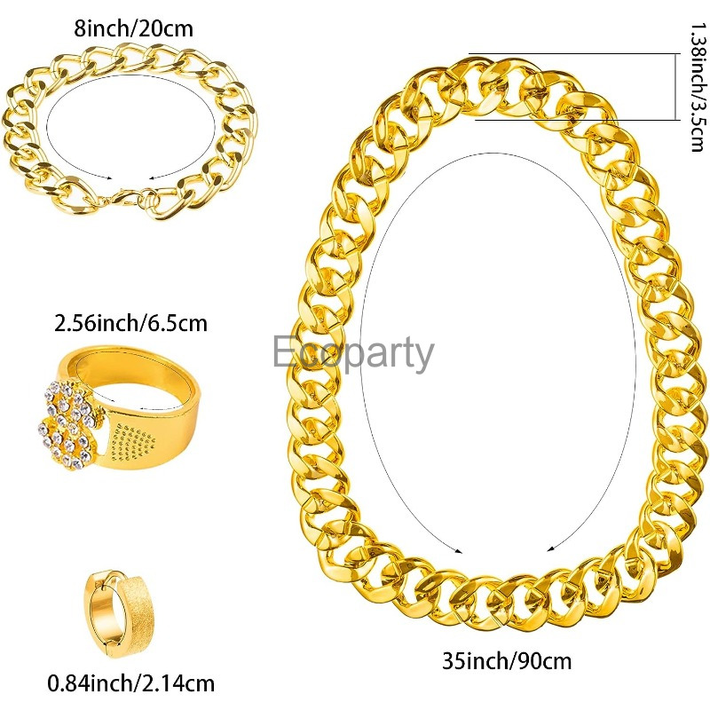 80s 90s Hip Hop Costume Access - Men'S Accessories In The 80S 评论和价格