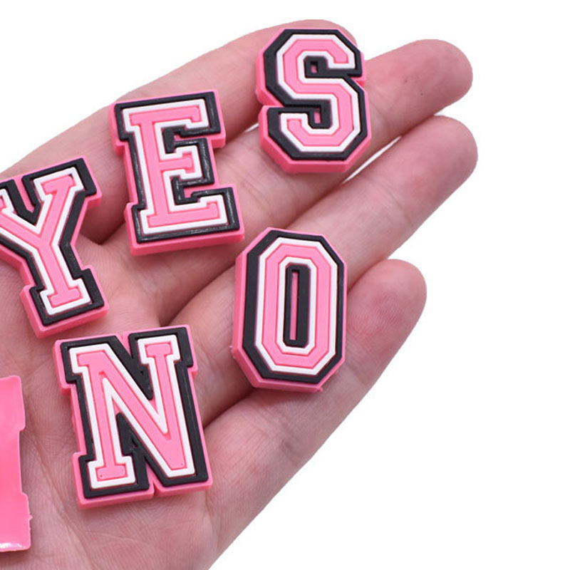 Pink Letter Shoe Charms for Cr - Men'S Accessories Crocs 评论和价格