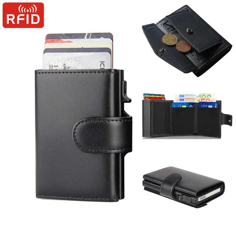 Metal Business Card Case Rfid  - Coin Holder Men 评论和价格