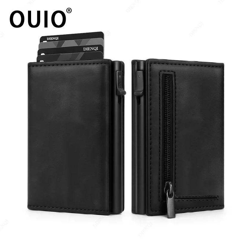 OUIO Rfid Credit Card Holder W - Coin Holder Men 评论和价格