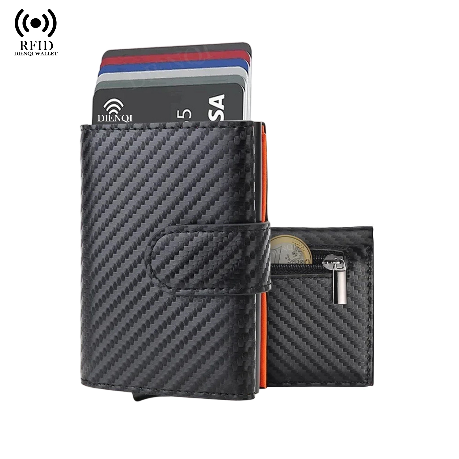 Microfiber Leather Business Ca - Coin Holder Men 评论和价格