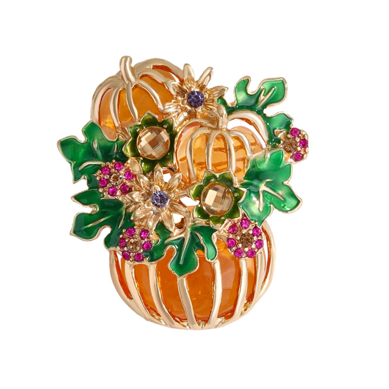 Enamel Pumpkin Flower Bouquet  - Men Accessories Bouquet 评论和价格
