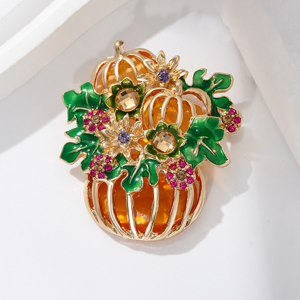 Enamel Pumpkin Flower Bouquet  - Men Accessories Bouquet 评论和价格