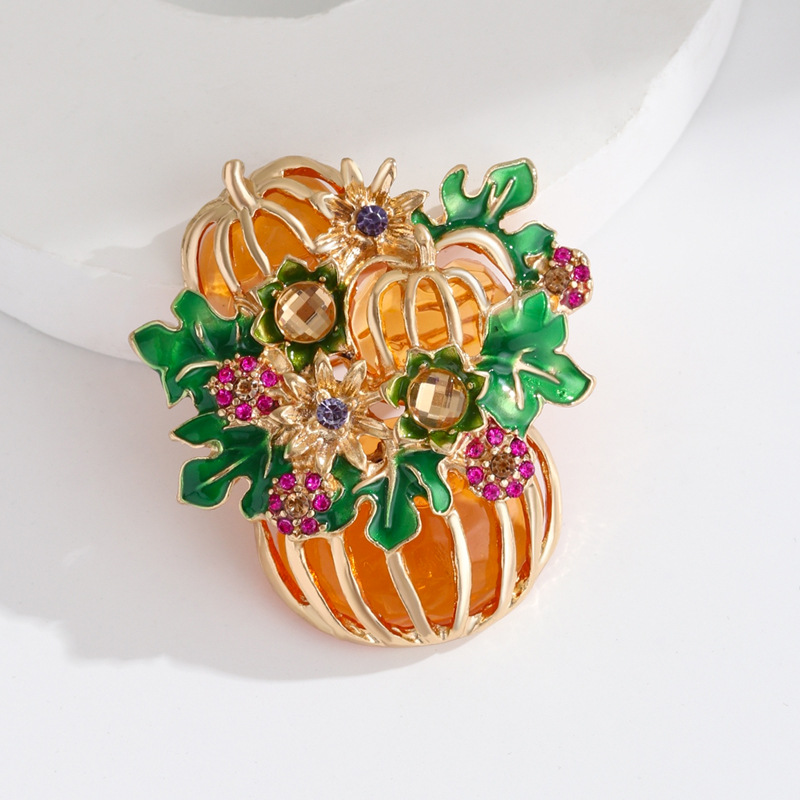 Enamel Pumpkin Flower Bouquet  - Men Accessories Bouquet 评论和价格