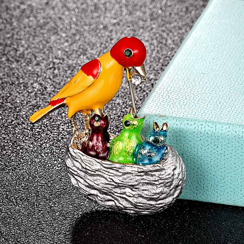Zlxgirl Enamel Birds Brooches  - Men Accessories Bouquet 评论和价格