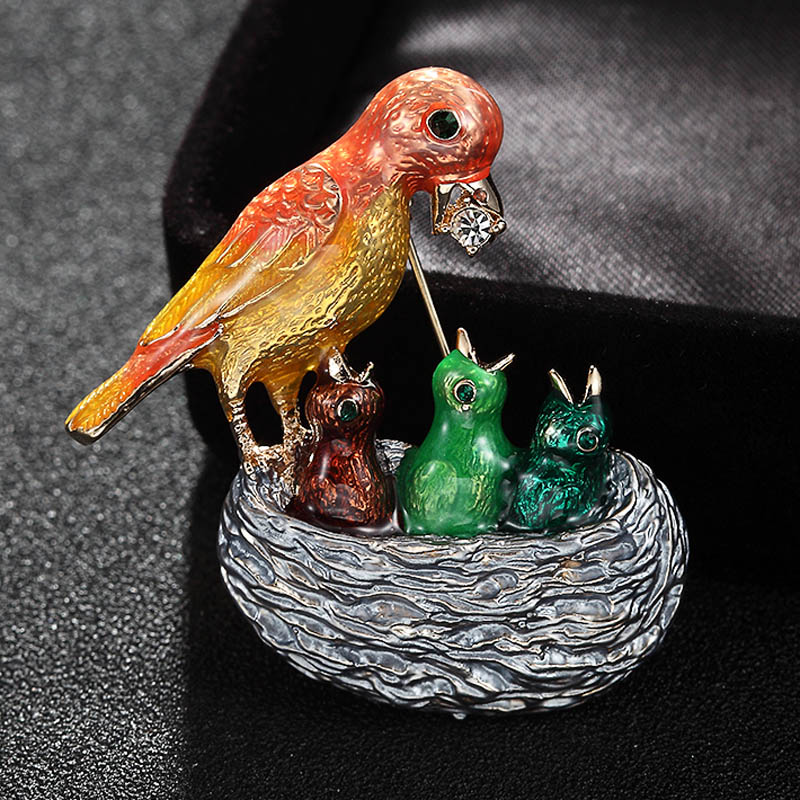 Zlxgirl Enamel Birds Brooches  - Men Accessories Bouquet 评论和价格