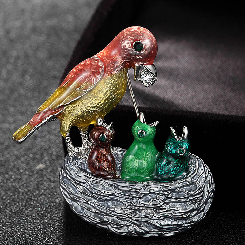 Zlxgirl Enamel Birds Brooches  - Men Accessories Bouquet 评论和价格