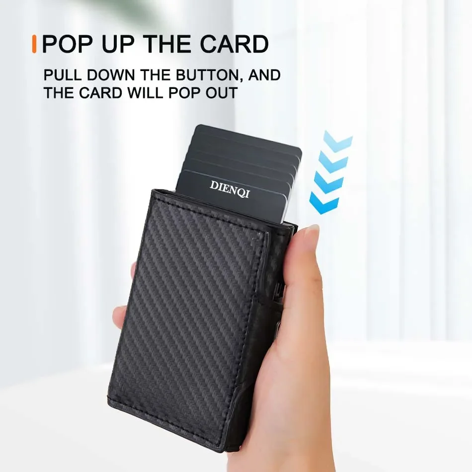 RFID Blocking Pop Up  Wallet f - Coin Holder Men 评论和价格