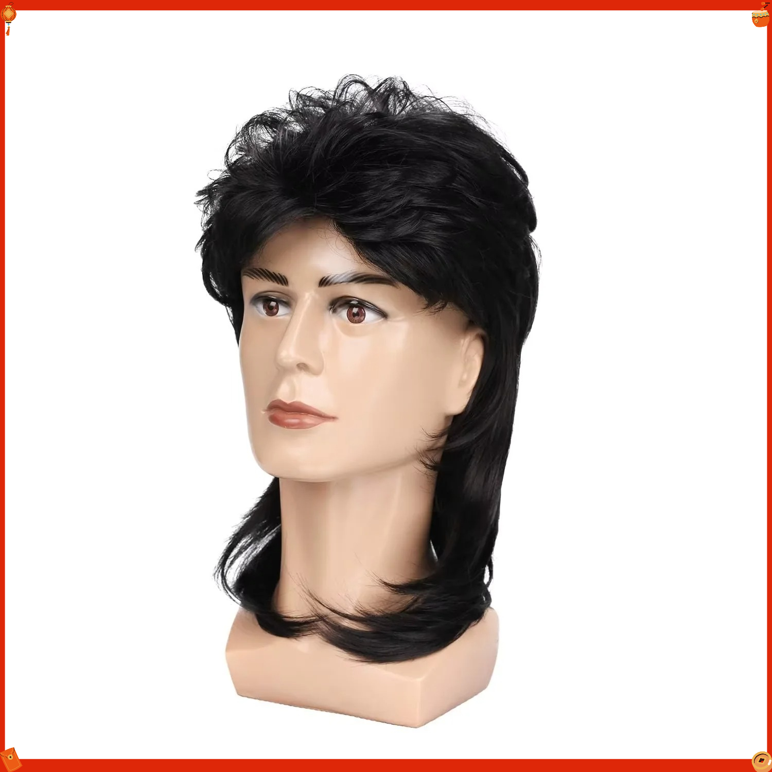Synthetic Mullet Wig for Men R - Men'S Accessories In The 80S 评论和价格