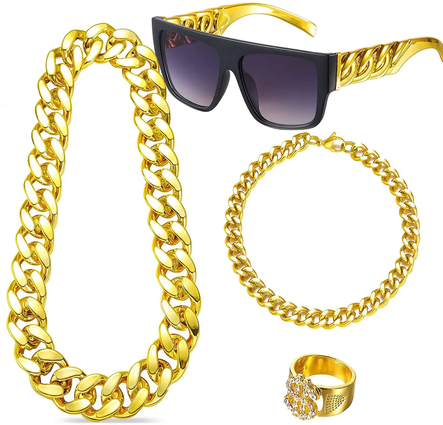 80s 90s Hip Hop Costumes Outfi - Men'S Accessories In The 80S 评论和价格