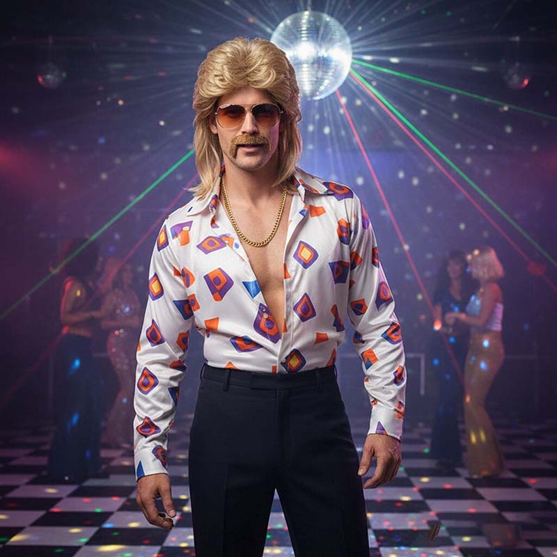 80s Disco Synthetic Wig Set Go - Men'S Accessories In The 80S 评论和价格