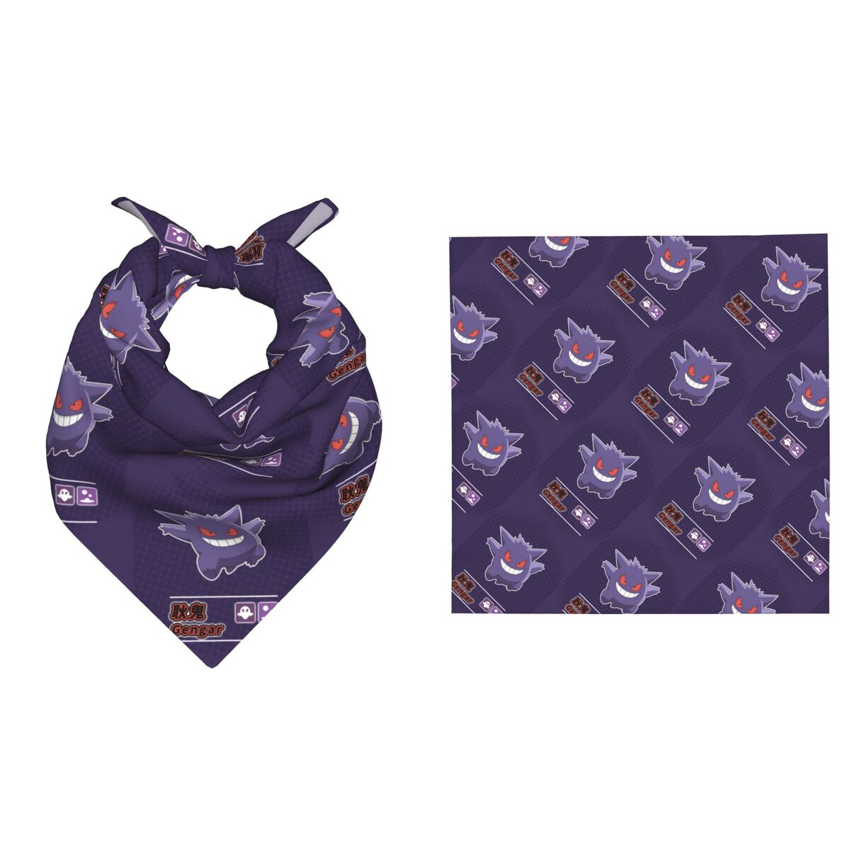 55CM Pokemoned Gengars Bandana - Men Accessories For Neck 评论和价格
