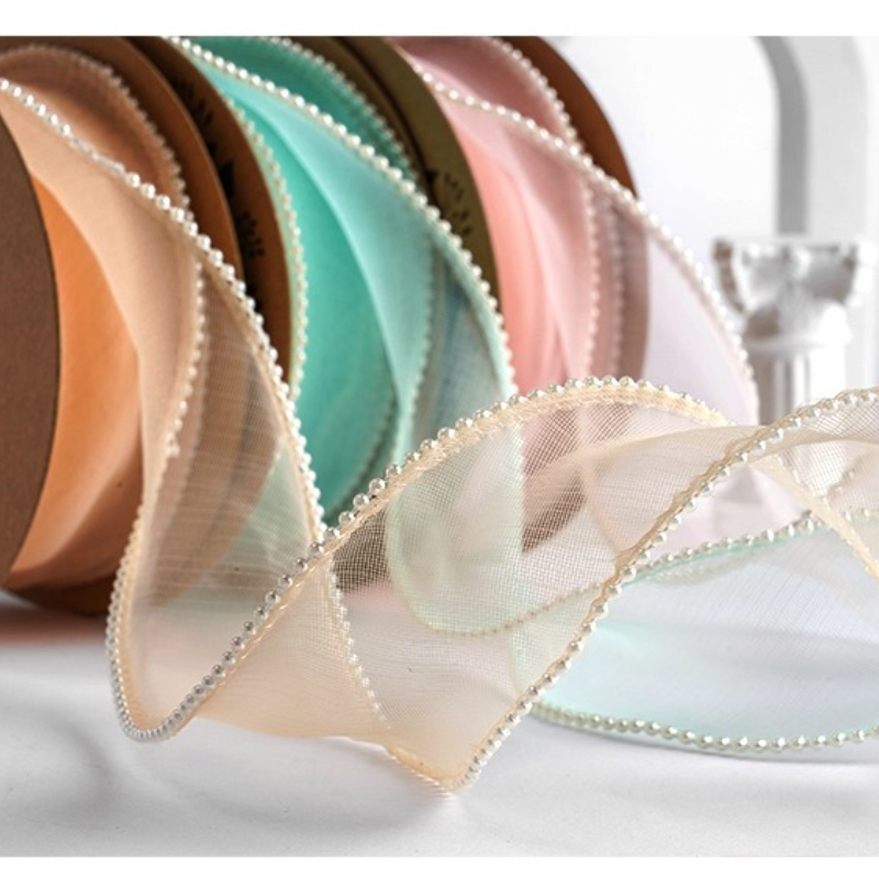 5meters/roll 4CM Width Pearl E - Men Accessories Bouquet 评论和价格