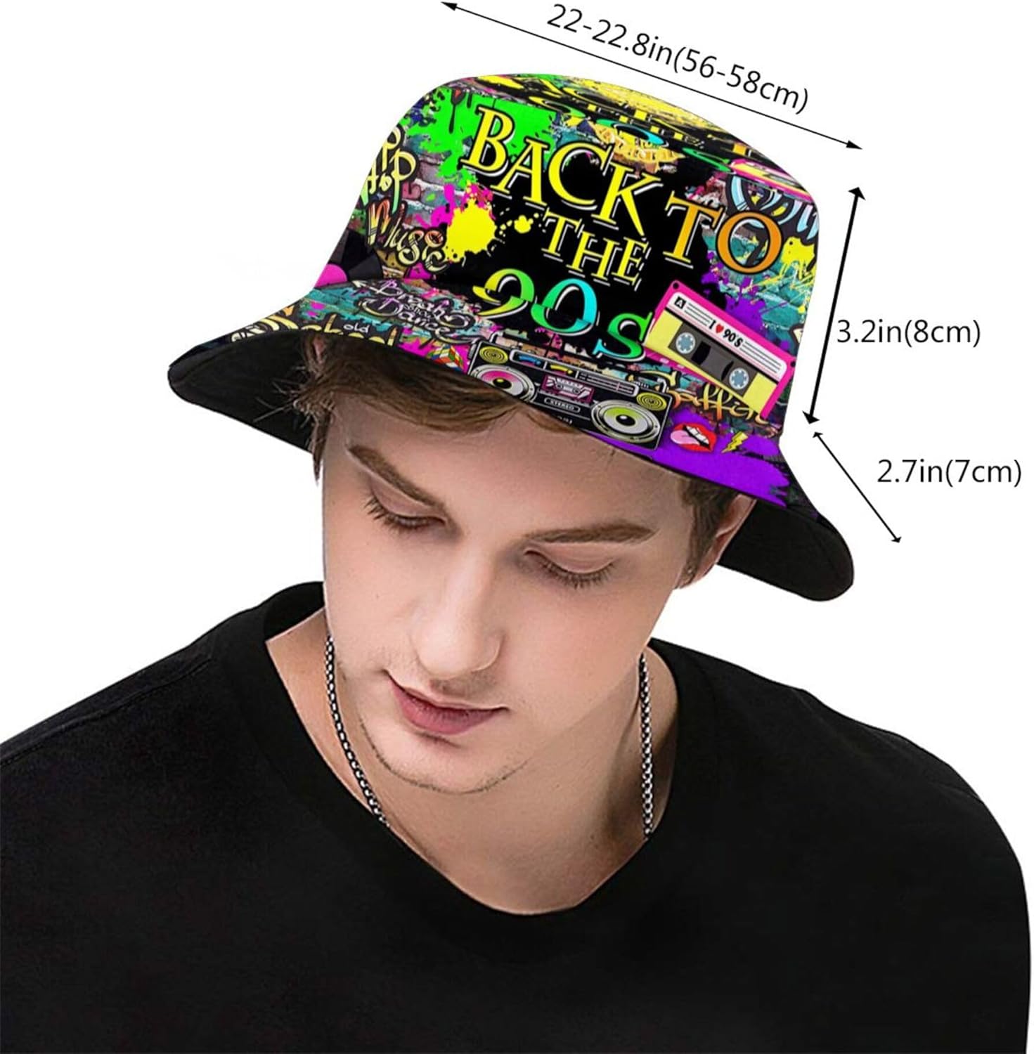 Fashion Retro 80S 90S Bucket F - Men'S Accessories In The 80S 评论和价格