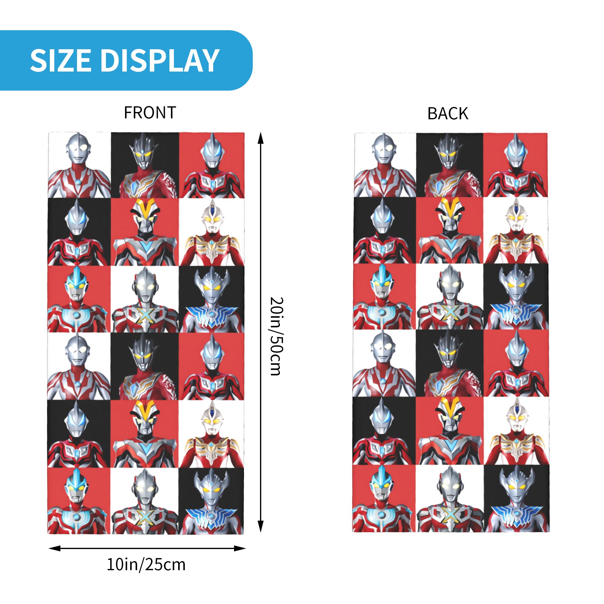 Checkered Plaid Ultraman Comic - Men Accessories For Neck 评论和价格