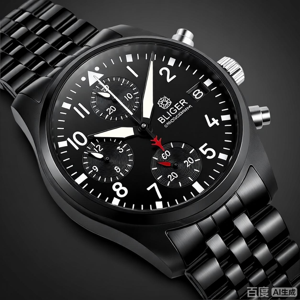BLIGER Full Black Brushed 38mm - Young Men'S Accessories 评论和价格