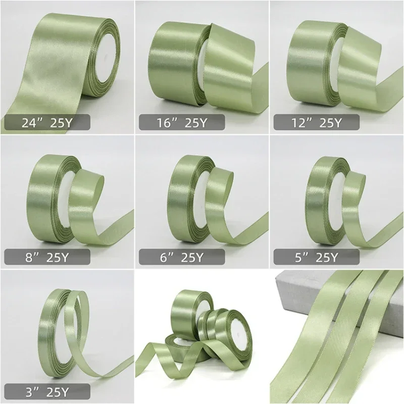 25yards Sage Green Ribbon Army - Men Accessories Bouquet 评论和价格