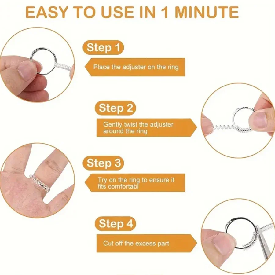 4/8pcs-Ring Size Adjuster-Invi - Young Men'S Accessories 评论和价格
