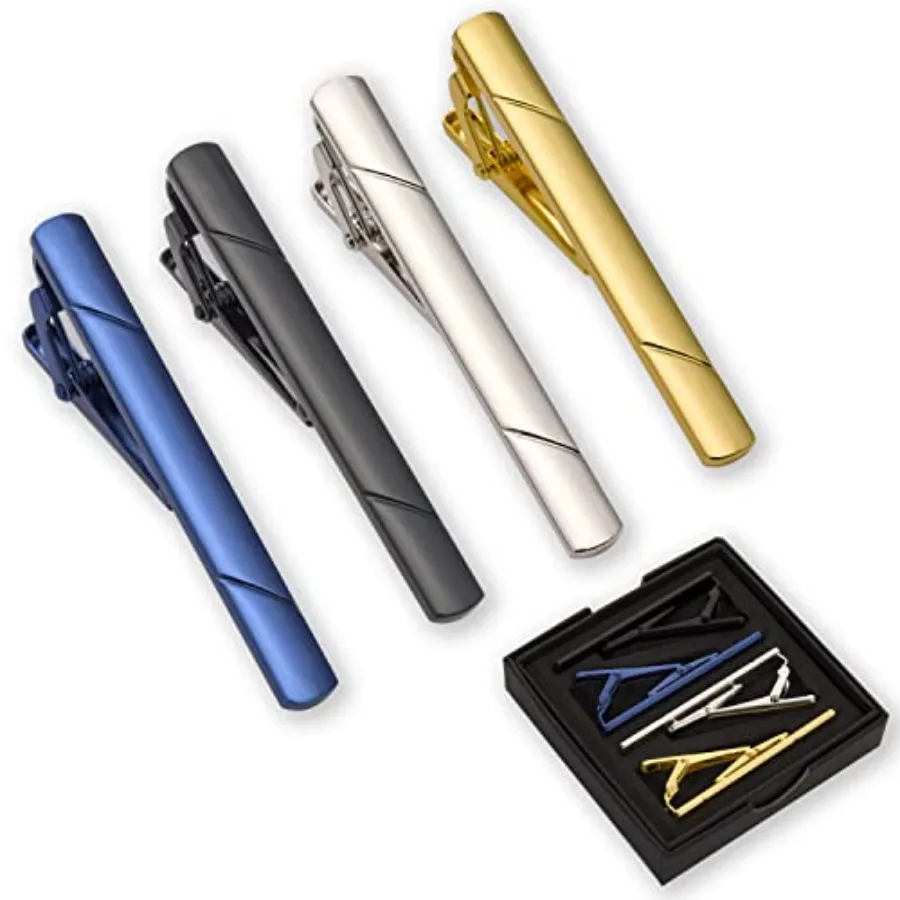 4Pcs Tie Clips For Men Tie Bar - Men Accessories For Suit 评论和价格