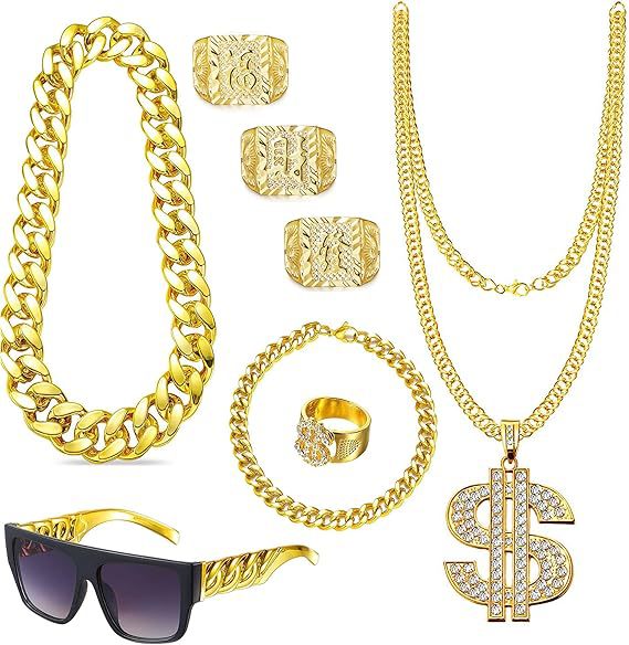 80s 90s Hip Hop Costume Access - Men'S Accessories In The 80S 评论和价格