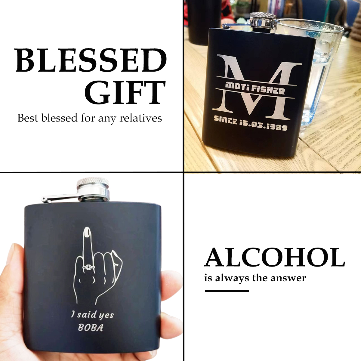 Custom Engraved Flask for Men  - Flask Stainless Steel 评论和价格
